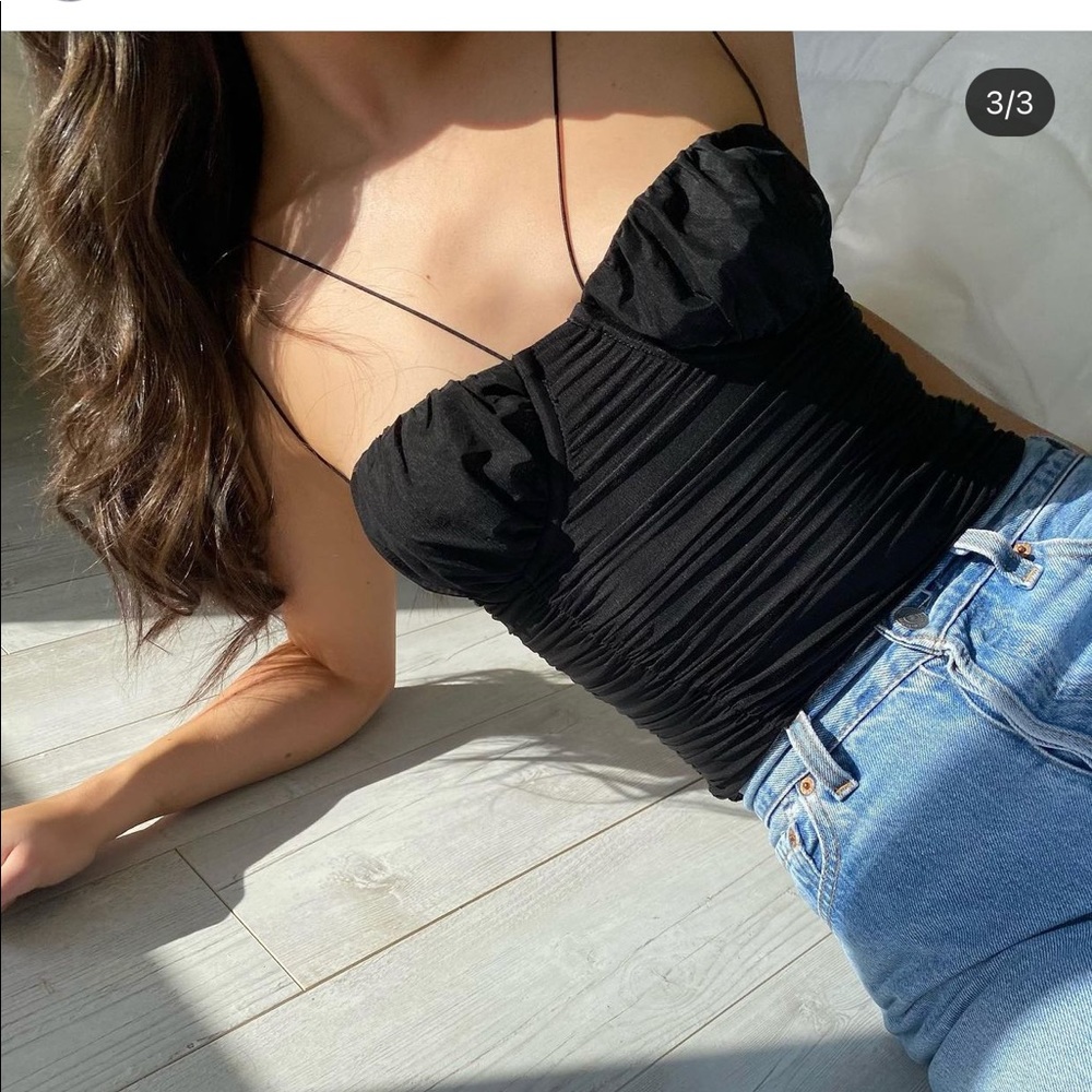 Revolve mesh black bodysuit